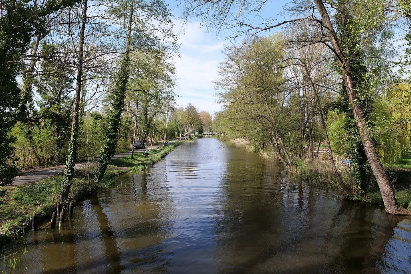 Der Nottekanal bei Am Mellensee, der den See mit dem umliegenden Gewässersystem verbindet